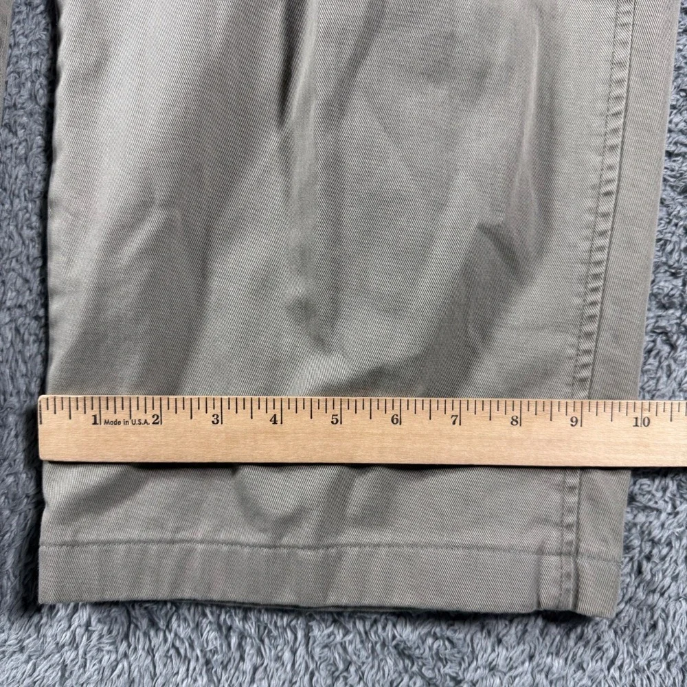 VTG Polo Ralph Lauren Chino Pants Mens 42x32 (42x27) Tan Andrew Pleated Baggy